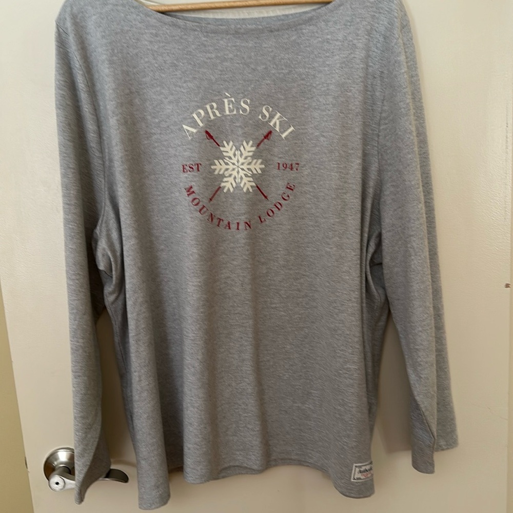 Talbots New without tags . Never worn women’s size 3X classy grey thin sweater .
